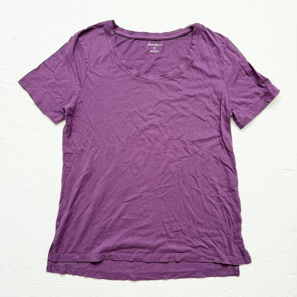 Eddie Bauer Purple Short Sleeve Scoop Neck T-Shirt, Size Medium - Picture 1 of 6